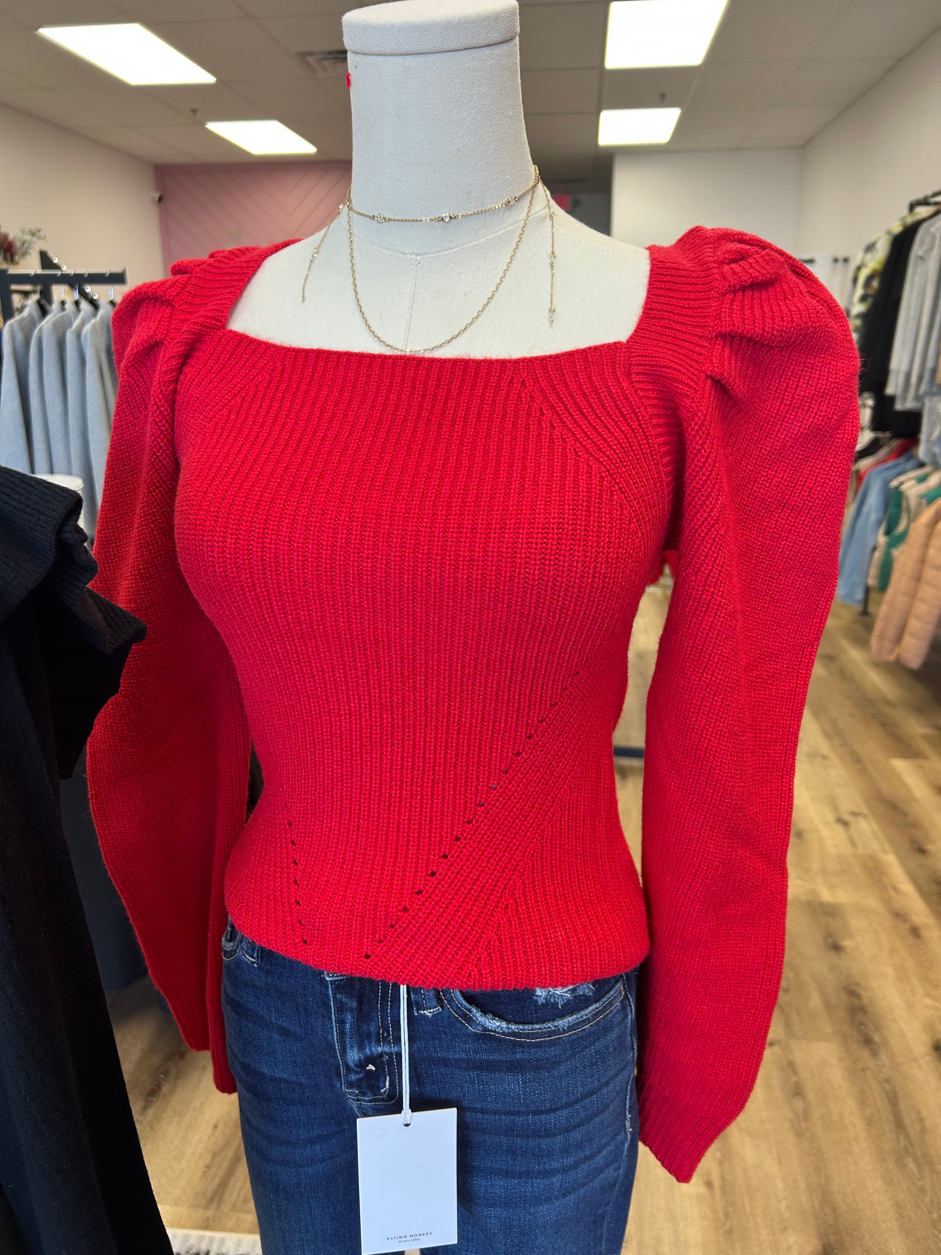 Puff Shoulder Sweater The Beehive Boutique