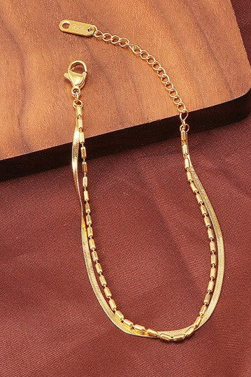 Double-Layered Chain Necklace