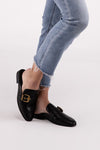 Buckle Backless Loafers