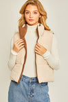 Reversible Crop Vest - Cocoa/Tan