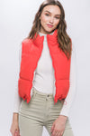 Reversible Vest - Tomato Red/Tan