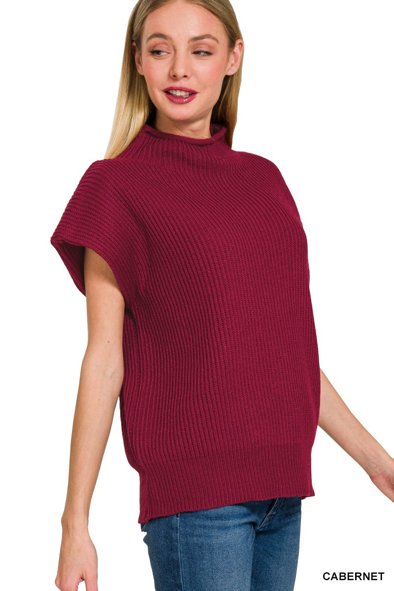 Cabernet Mock Neck Sweater