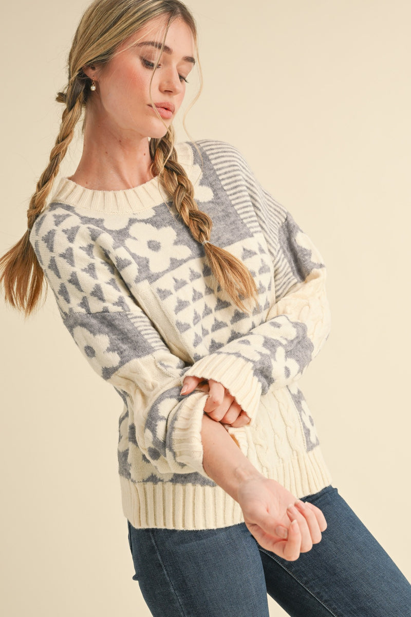 Knit Patchwork Sweater