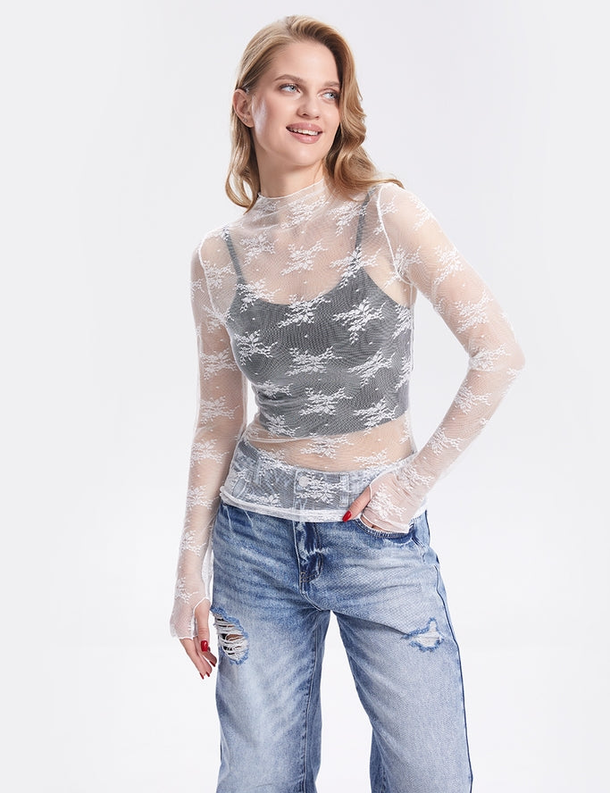 Layering Floral Lace Top