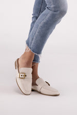 Buckle Backless Loafers