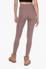 Crossover Waist Leggings - Deep Taupe