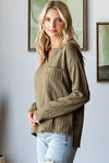 Layla Textured Top - Olive