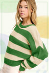 Matcha Striped Sweater