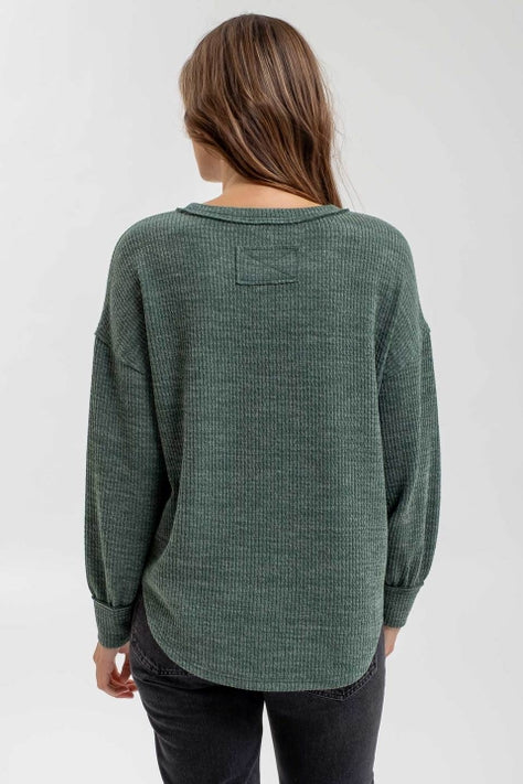 Forest Green Knit Top