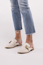 Buckle Backless Loafers