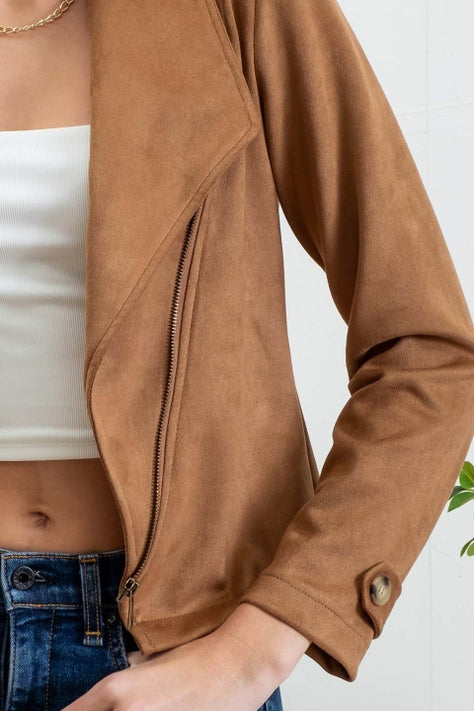 Suede Moto Jacket