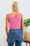 Knit Tank Top - Pink