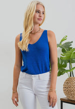 Knit Tank Top - Royal Blue