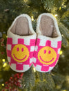 Plush Smiley Slippers