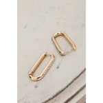 Rhinestone Huggie Hoop Earrings