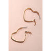 Gold Heart Hoop Earrings