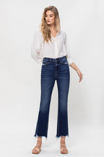 Vervet Distressed Hem Kick Flare Jeans