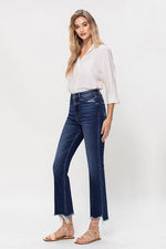 Vervet Distressed Hem Kick Flare Jeans