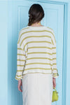 Olive Striped Knit Top