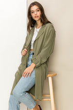 Button Front Oversized Coat