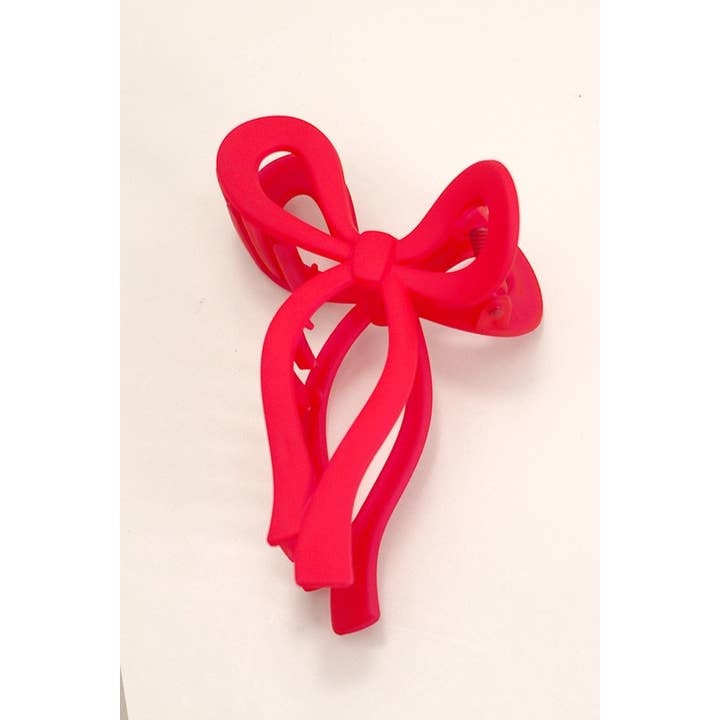 Matte Bow Hair Claw Clips