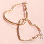 Gold Heart Hoop Earrings