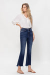 Vervet Distressed Hem Kick Flare Jeans