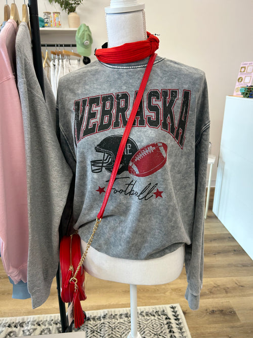 Nebraska Football Mineral Sweatshirt