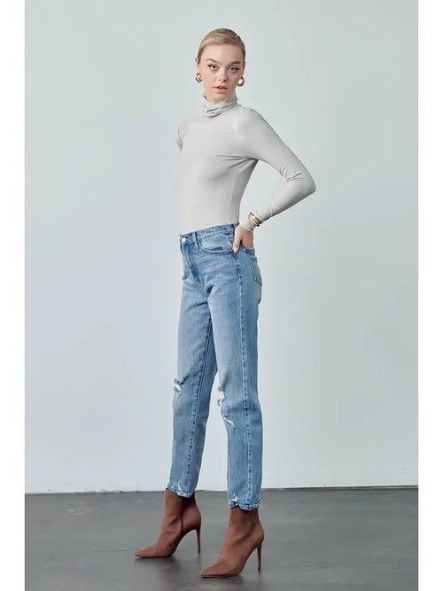 KanCan High Rise Mom Denim