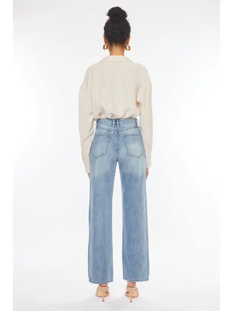 KanCan Wide Leg Straight Denim